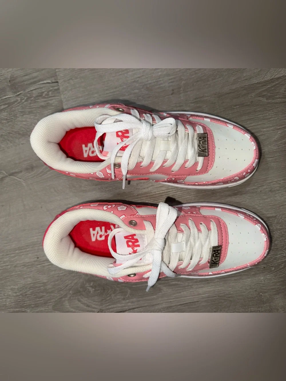 New Bape Sta KRA custom Hello Kitty Kids /adults Pink & White Print Sneakers